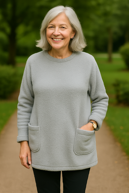 Toasty Comfort teddy fleece sweater for women | Lucy