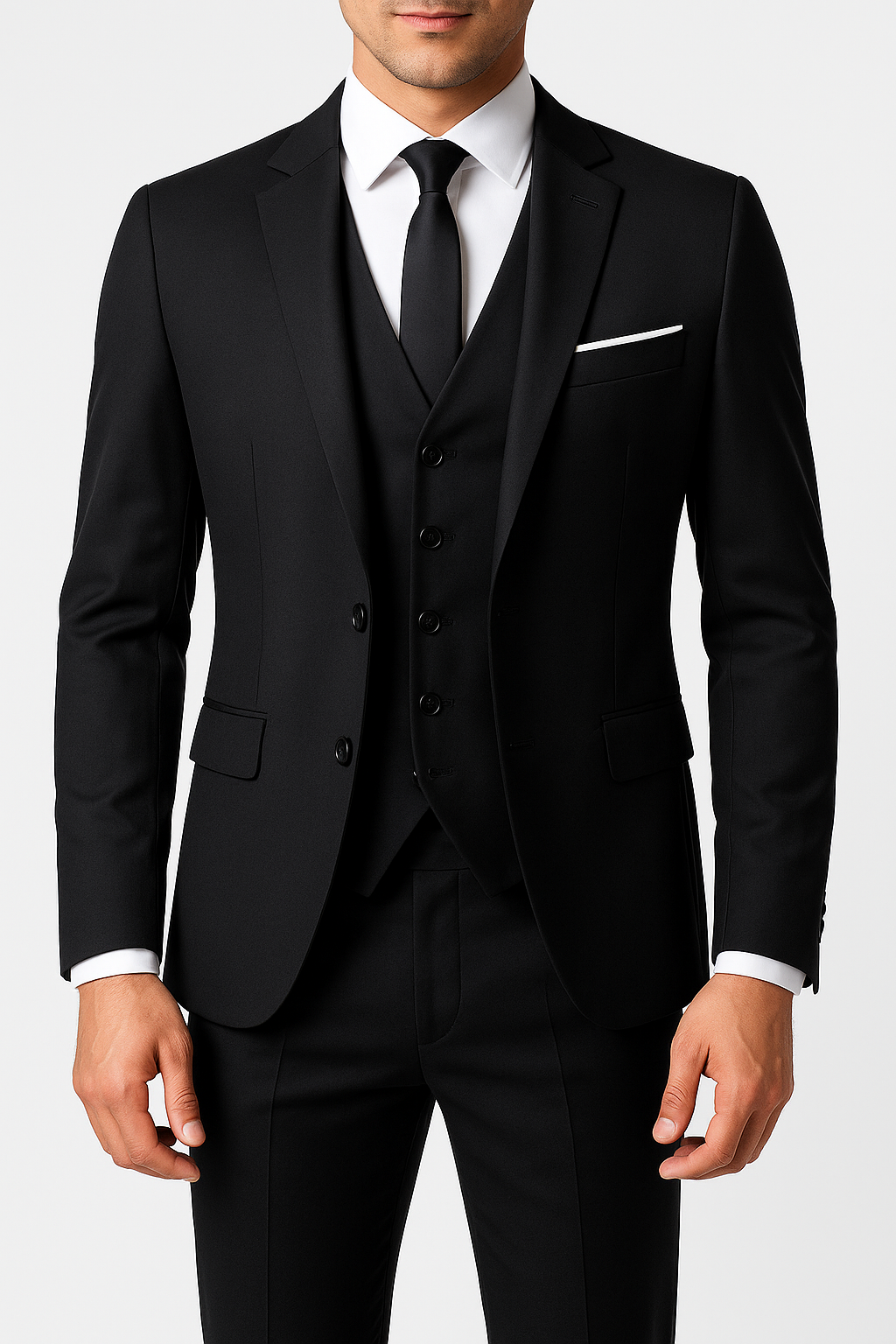 Classic tailored three-piece formal suit set for men -1