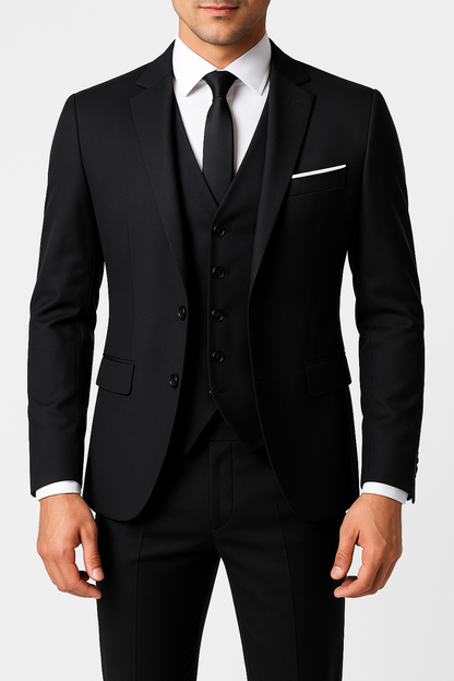 Classic tailored three-piece formal suit set for men -1