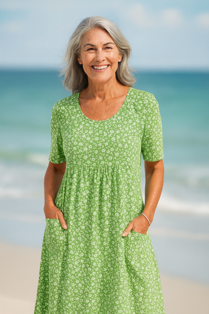 Classic Floral midi dress for women | Maribelle