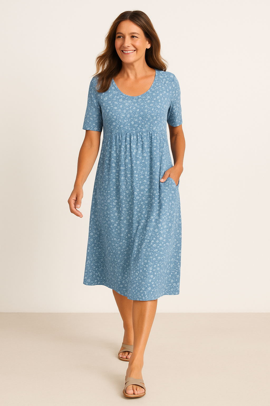 Classic Floral midi dress for women | Maribelle