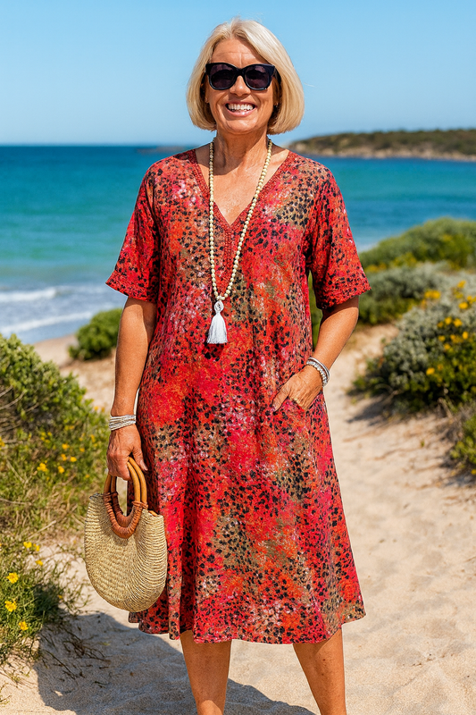 Whimsical Elegant midi dress for women | Mary