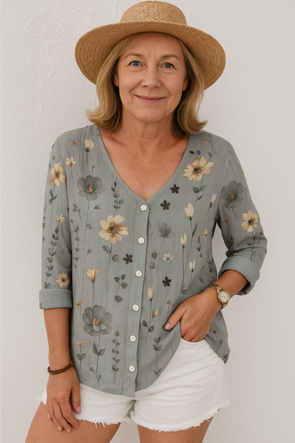 Embroidered Floral everyday top for women | June