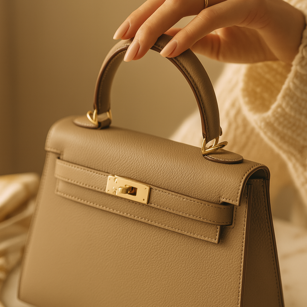 Chic structured silken finish shoulder bag for women | Silken Dawn -7