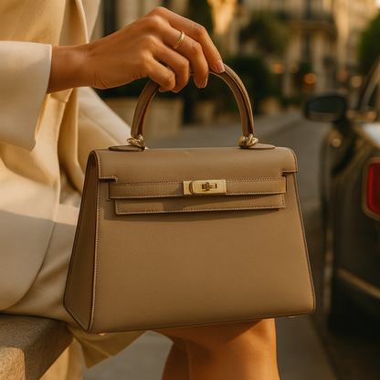 Chic structured silken finish shoulder bag for women | Silken Dawn -3