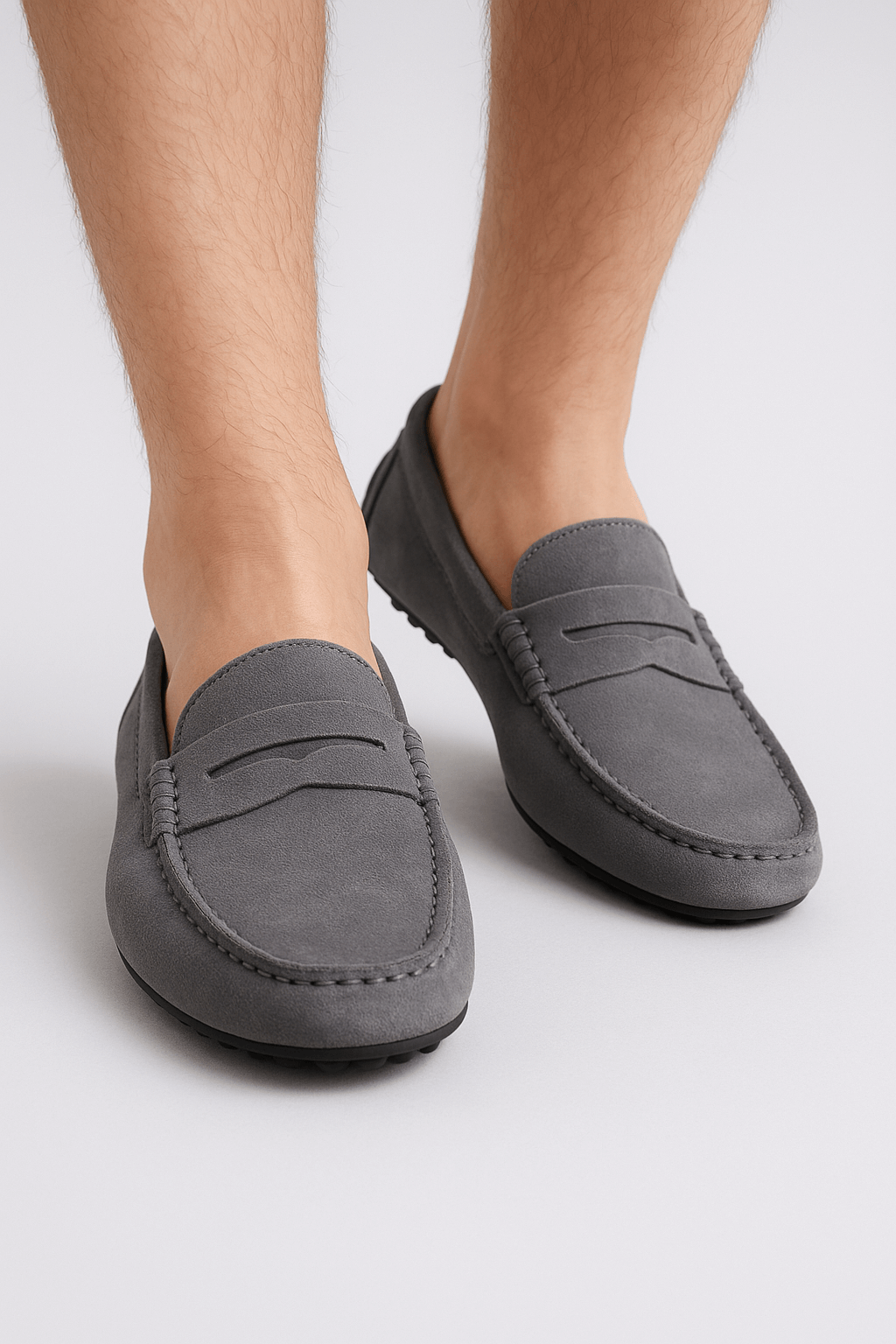 Classic slip-on suede loafers for men -1