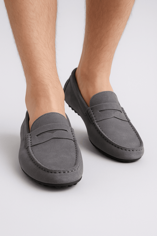 Classic slip-on suede loafers for men -1