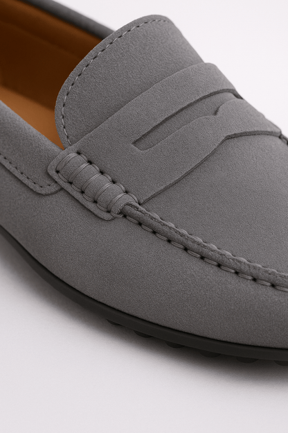 Classic slip-on suede loafers for men -2