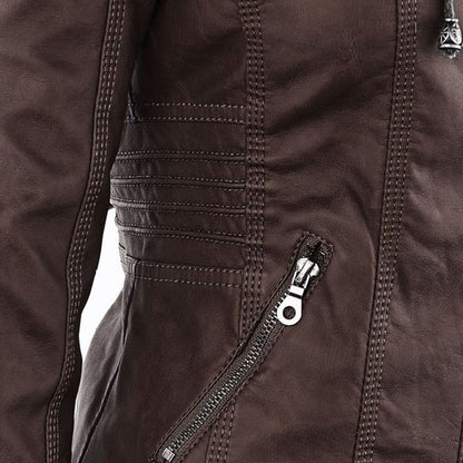 Durable elegant leather jacket for women | Sophie -18