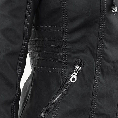 Durable elegant leather jacket for women | Sophie -17