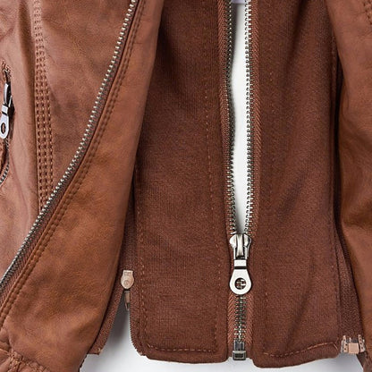 Durable elegant leather jacket for women | Sophie -14