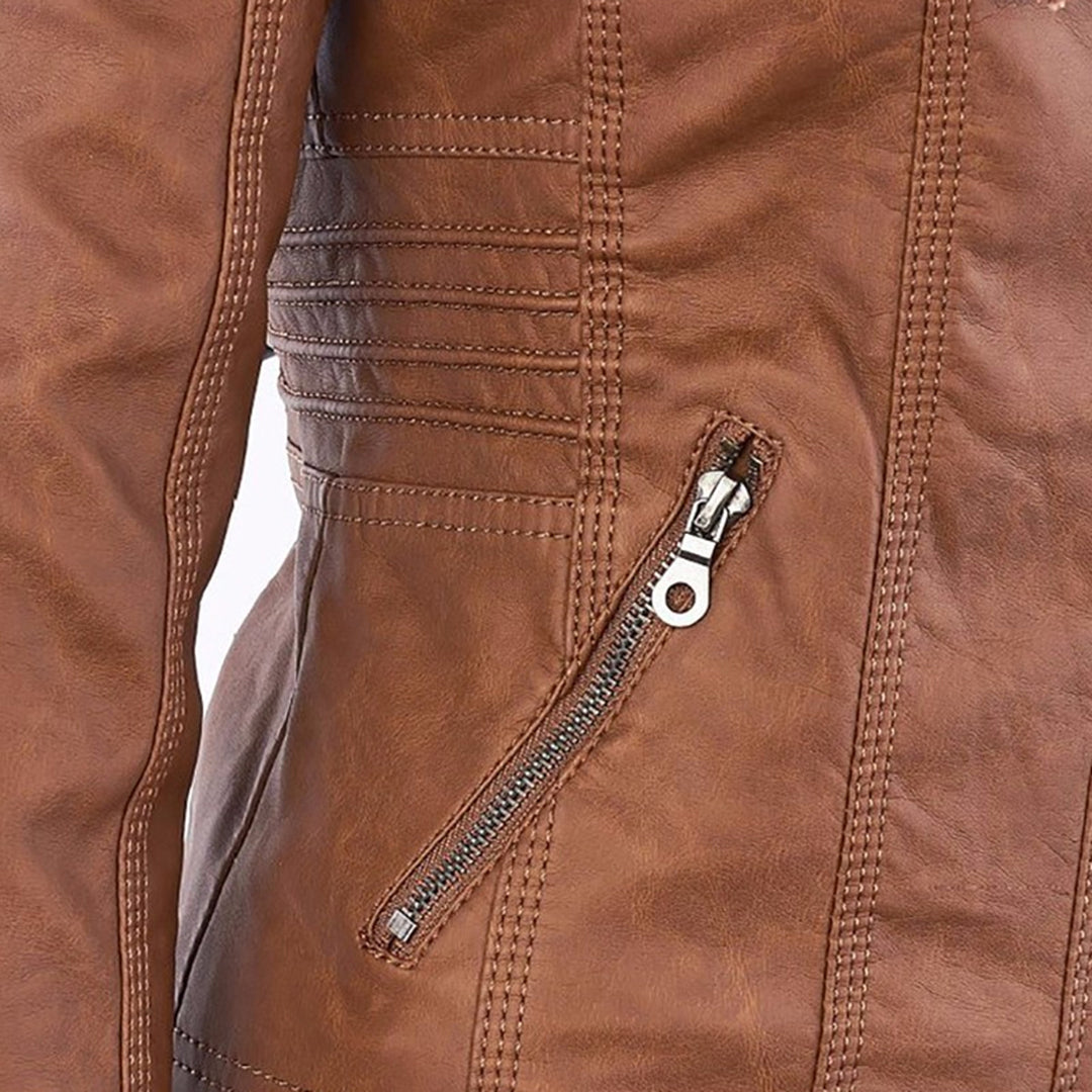 Durable elegant leather jacket for women | Sophie -13