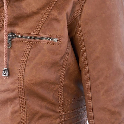 Durable elegant leather jacket for women | Sophie -12