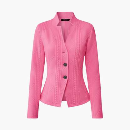 Tailored lapel button blazer for women -1