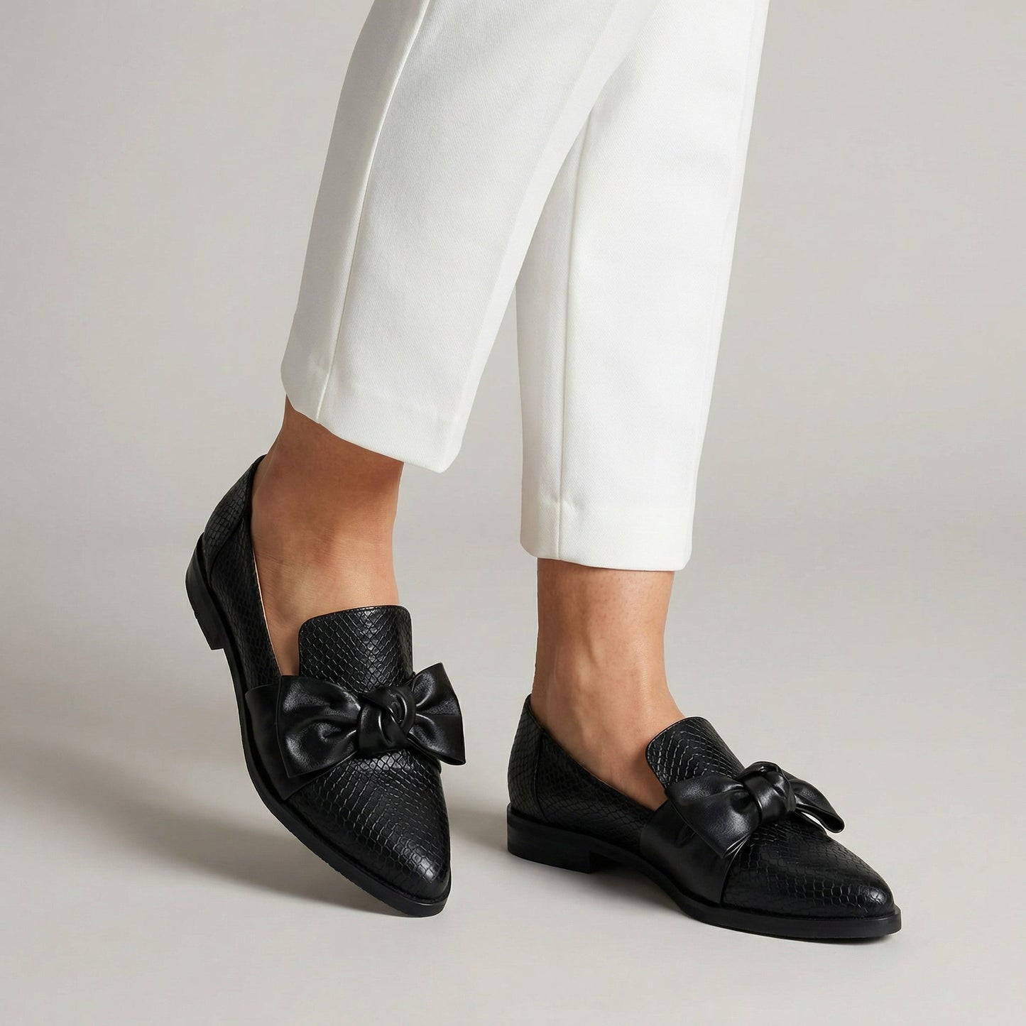 Polished Elegant bow-embellished loafers for women | Claudia