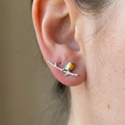 Signature Bird earrings with robin-inspired design for women | Robinelle