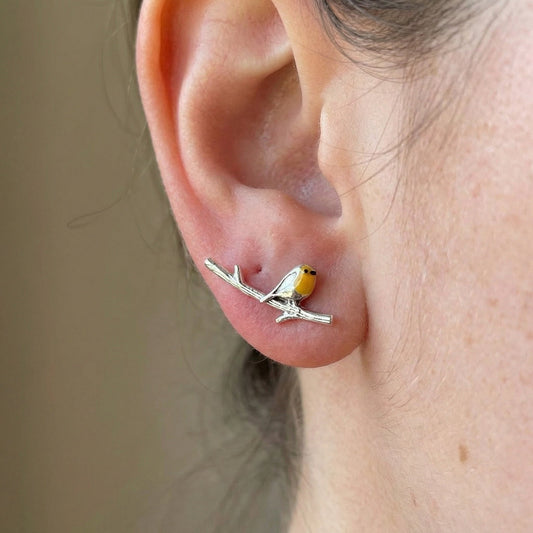 Signature Bird earrings with robin-inspired design for women | Robinelle