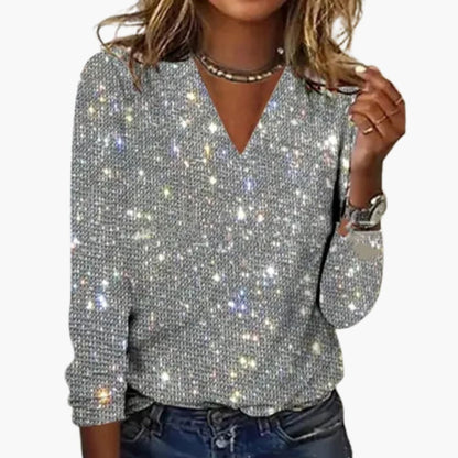 Soft textured v-neck cardigan for women -1