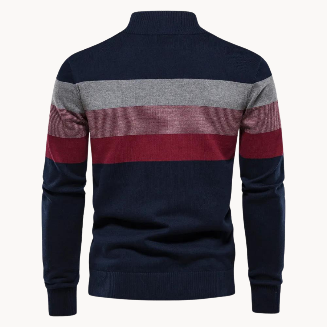 Classic quarter-zip everyday jumper for men | Burk -11