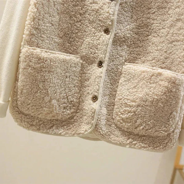Classic lambswool sleeveless knit vest for women -5