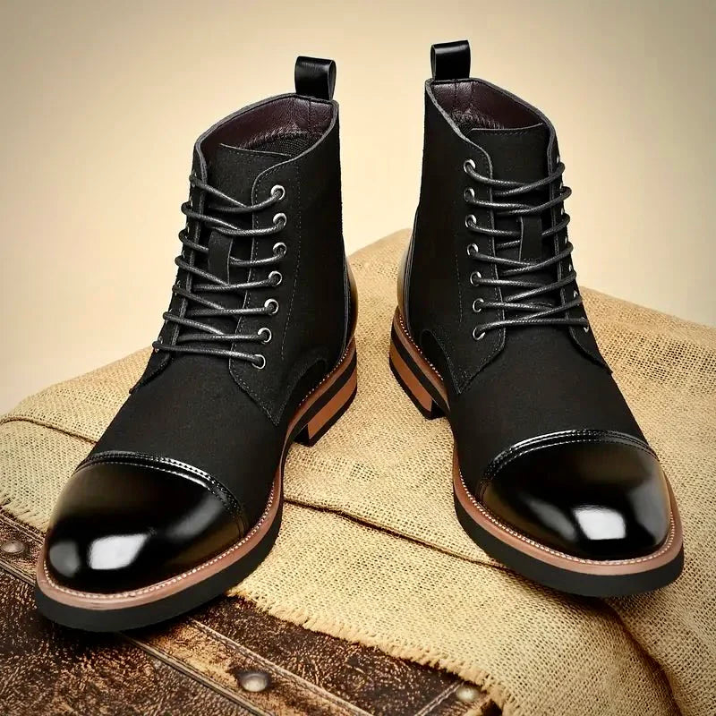 Refined closed-lacing oxford dress boots for men | Oliver Ashford -8