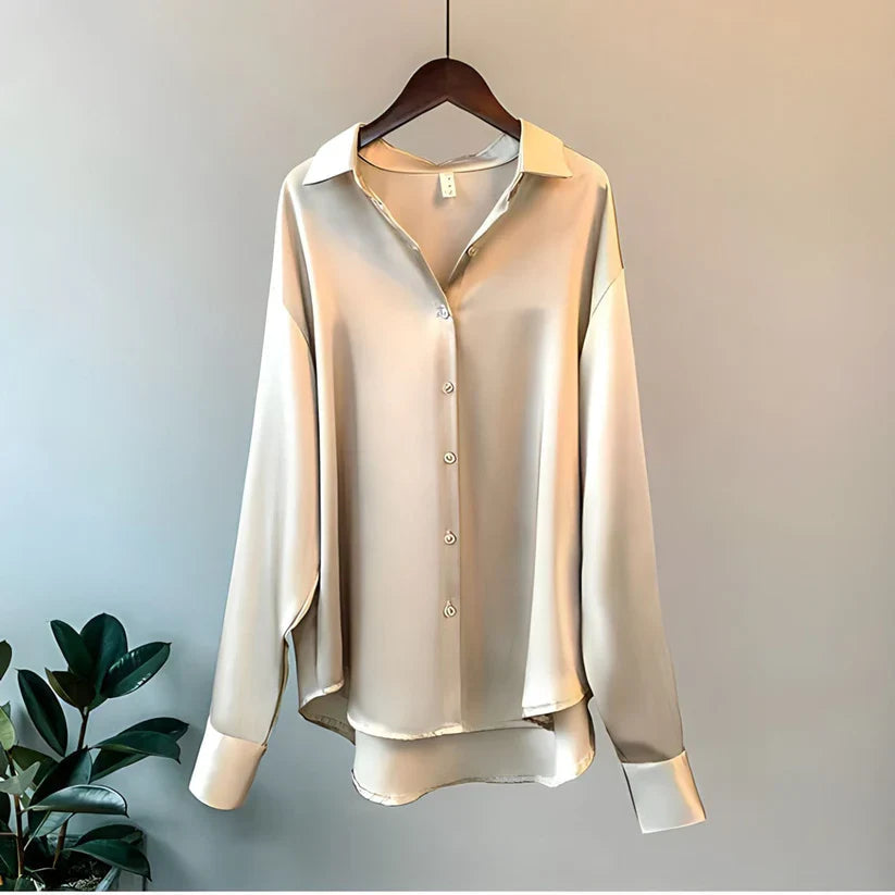 Elegant silk everyday blouse for women -1