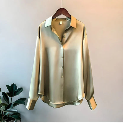 Elegant silk everyday blouse for women -2