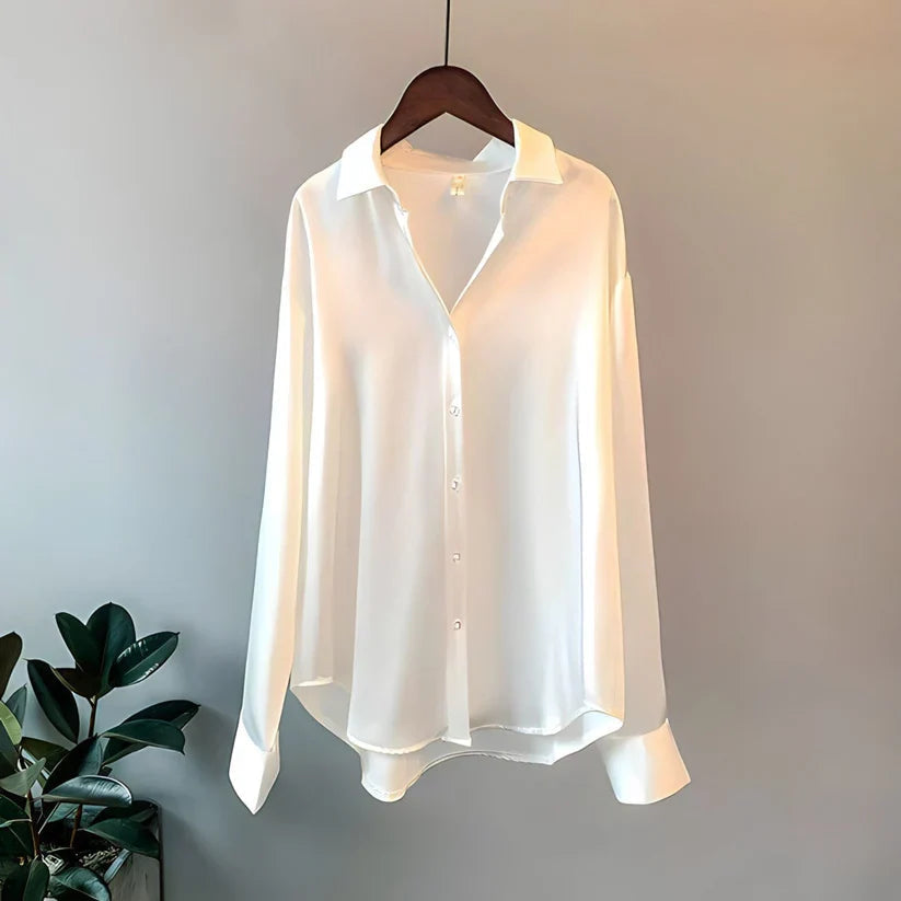 Elegant silk everyday blouse for women -4