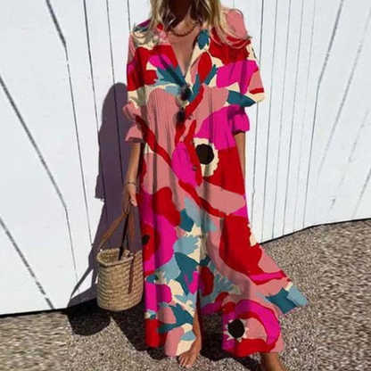 Fluid Effortless everyday maxi dress for women | Isalie