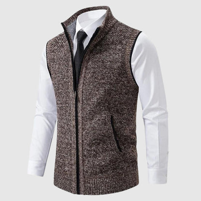 Classic zip-up sweater vest for men | François Blanchet -2