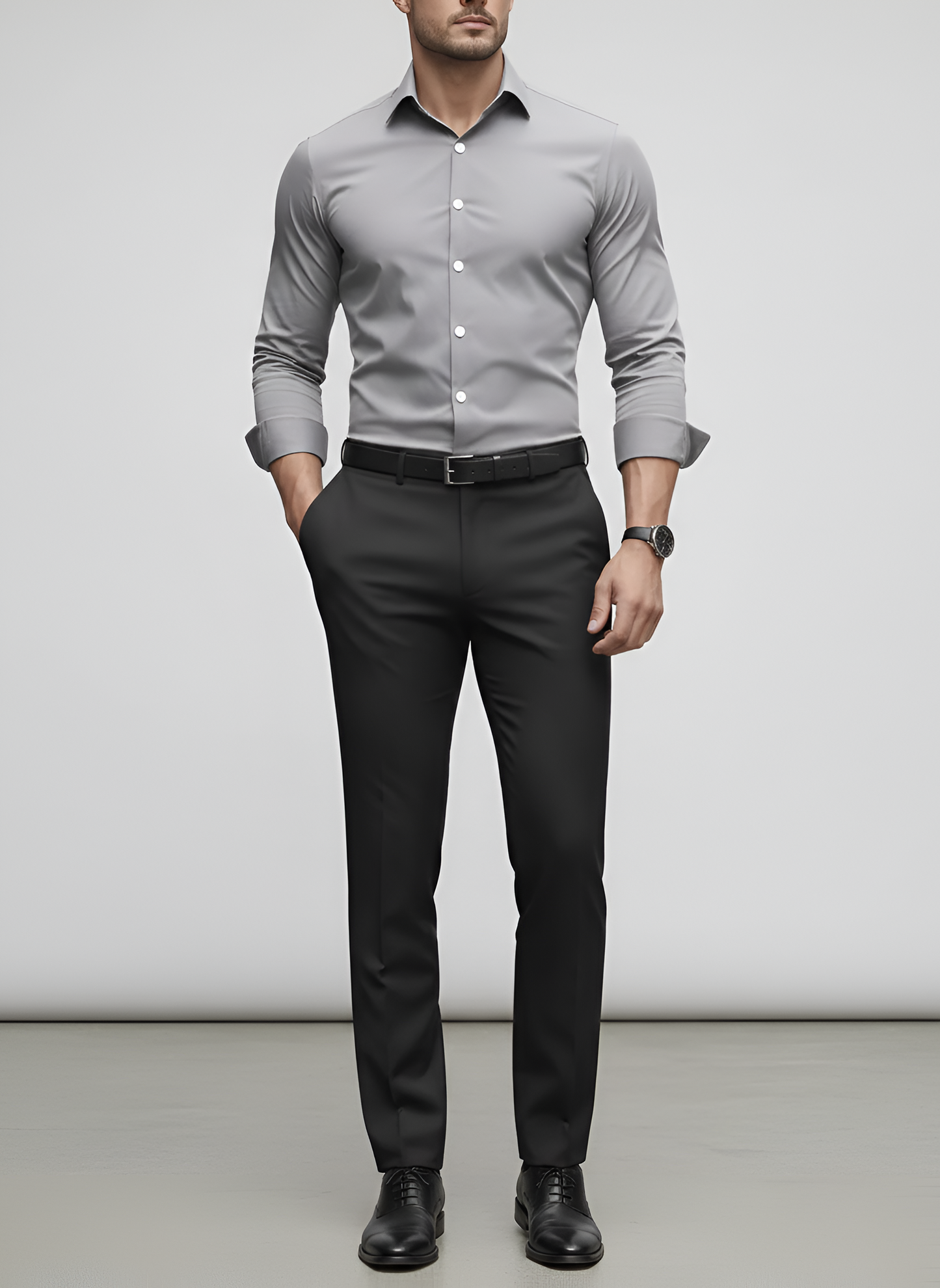 Dressy Wrinkle-free slim-fit button-up shirt for men | Adrian