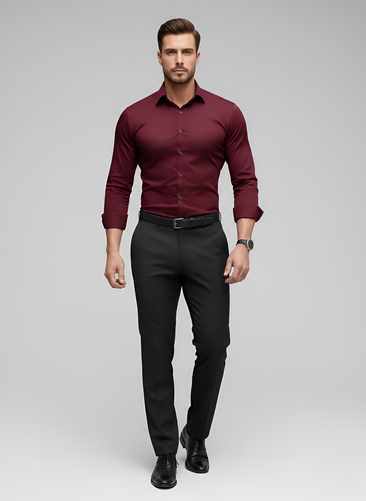 Dressy Wrinkle-free slim-fit button-up shirt for men | Adrian