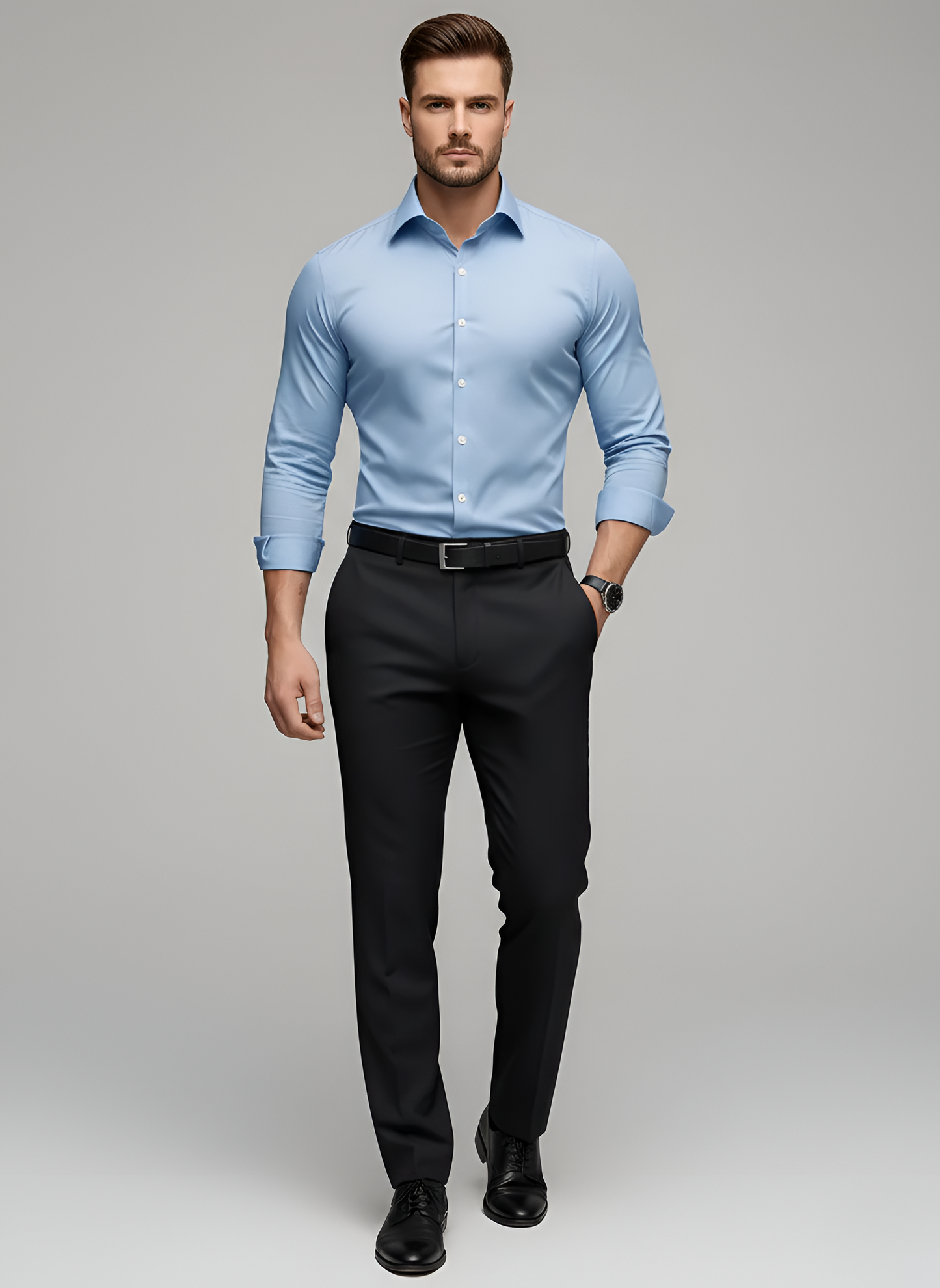 Dressy Wrinkle-free slim-fit button-up shirt for men | Adrian