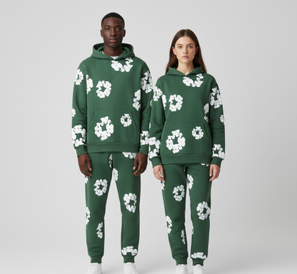 Dainty Printed hoodie and jogger set | Valerios