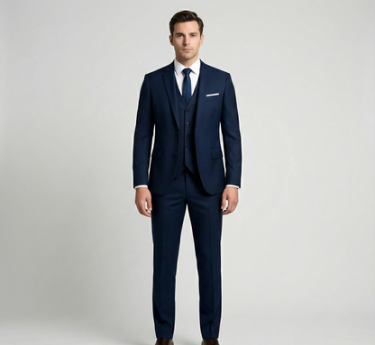 Designed Formal three-piece tailored suit for men | Assuli