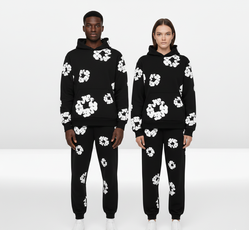 Dainty Printed hoodie and jogger set | Valerios