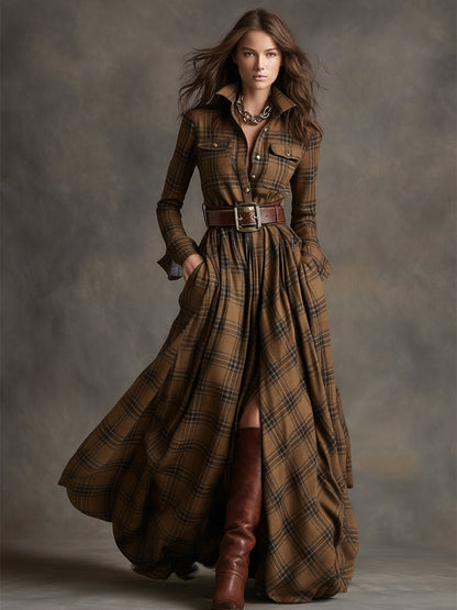 Belted flared shirt dress for women | Harriet -13