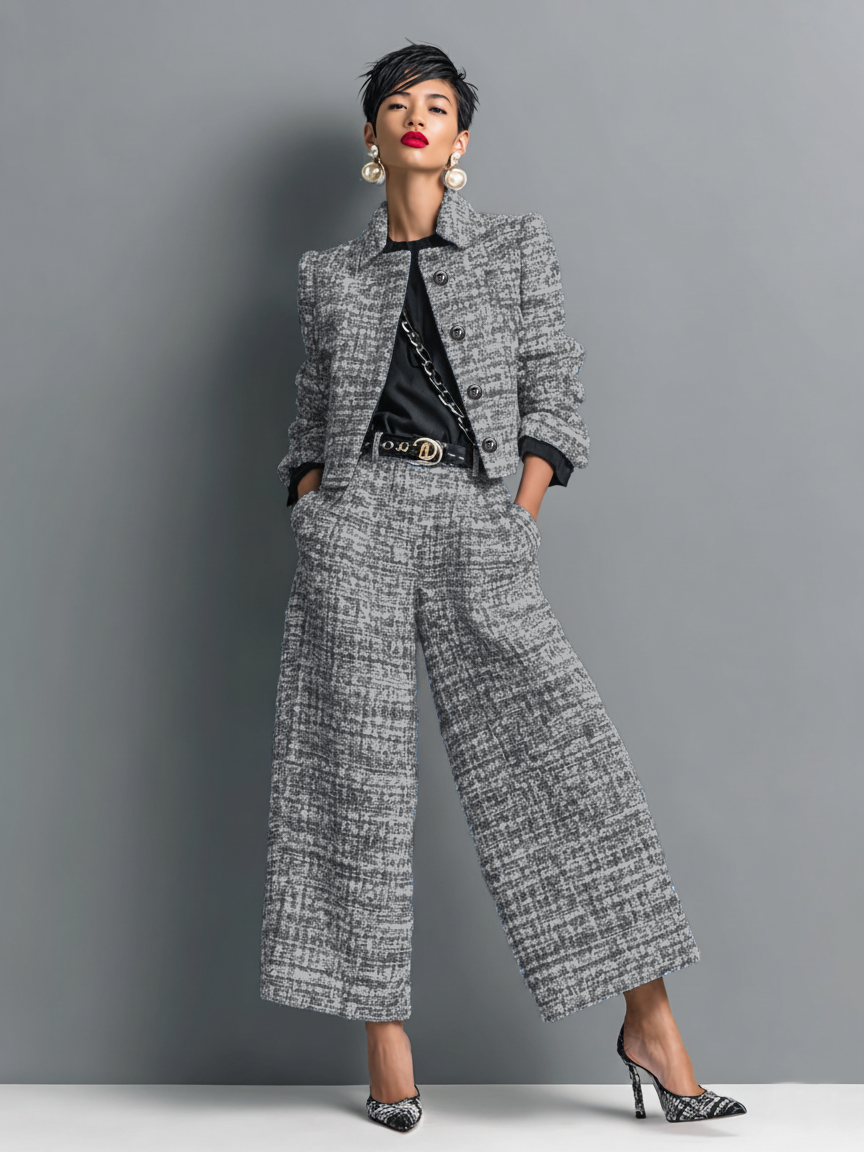 Stylish relaxed two-piece set for women | Akira -1