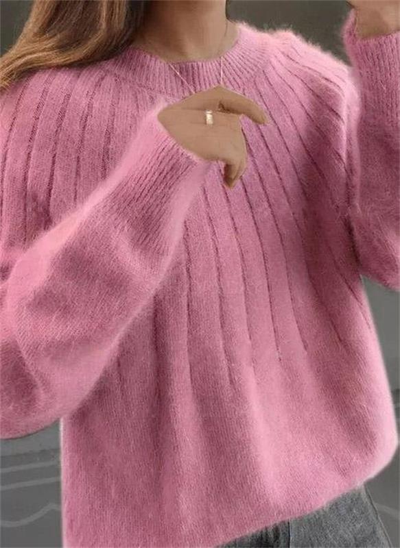 Shaggy Elegant long-sleeve jumper with refined silhouette for women | Giada
