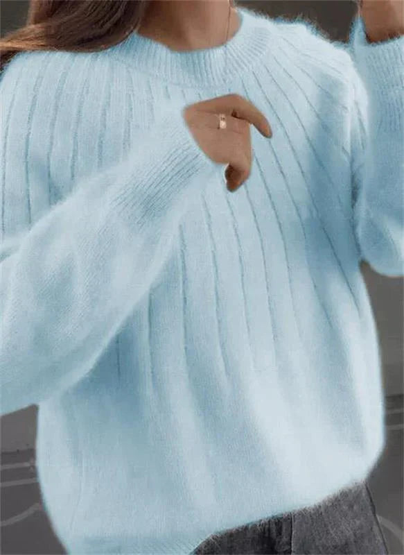 Shaggy Elegant long-sleeve jumper with refined silhouette for women | Giada