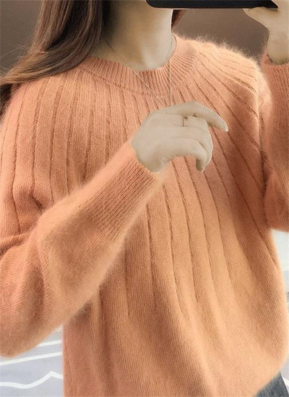 Shaggy Elegant long-sleeve jumper with refined silhouette for women | Giada