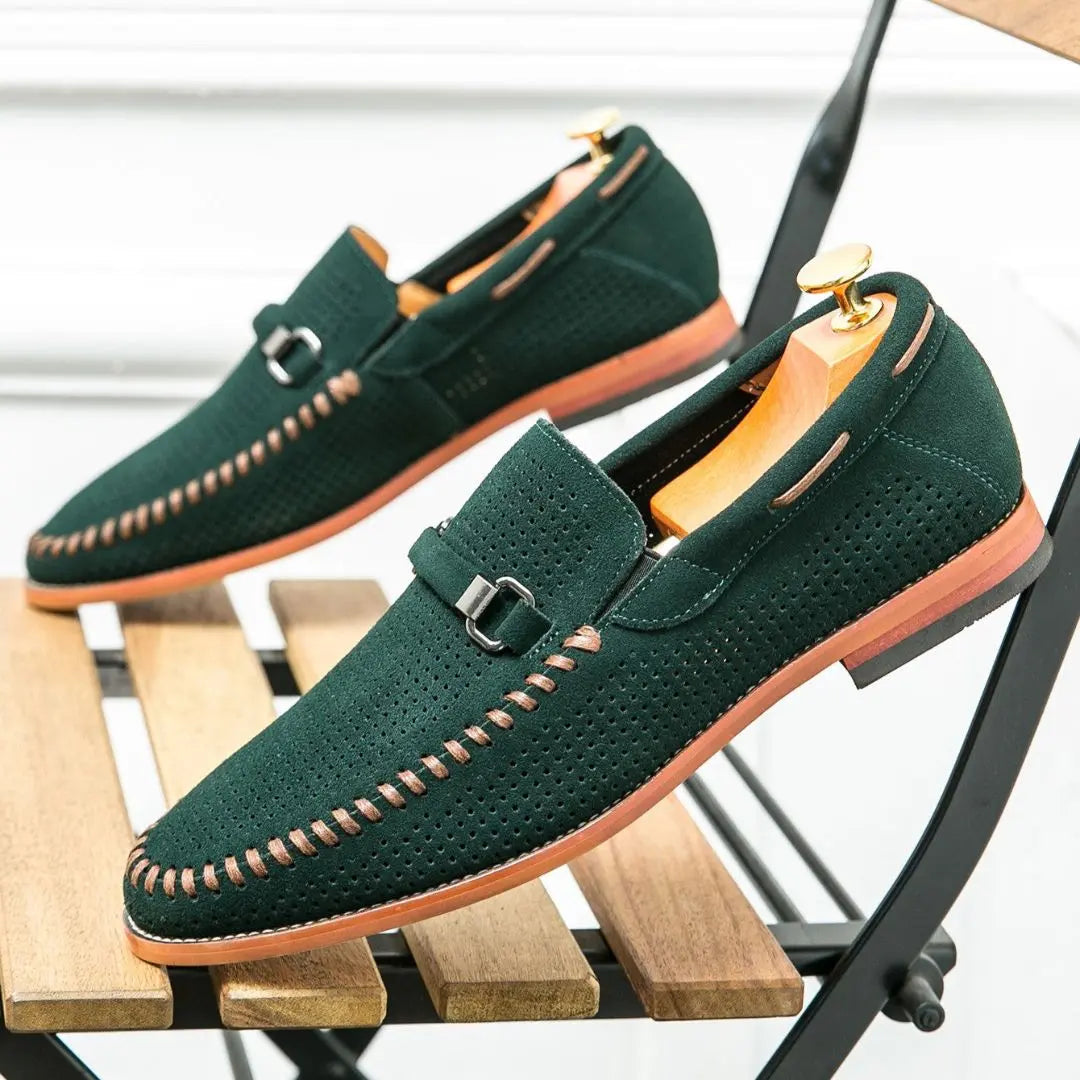Classic suede slip-on loafers for men | Giovanni -6