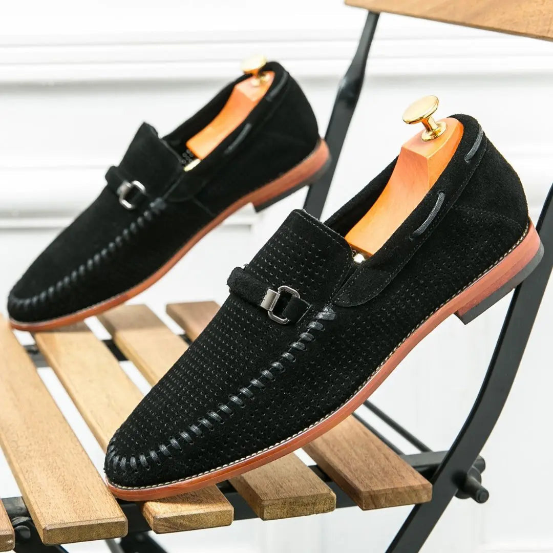 Classic suede slip-on loafers for men | Giovanni -8