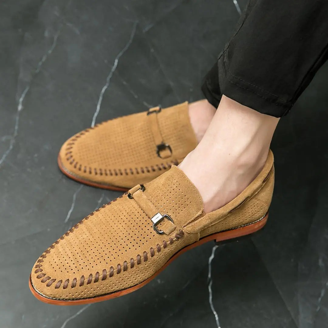 Classic suede slip-on loafers for men | Giovanni -3