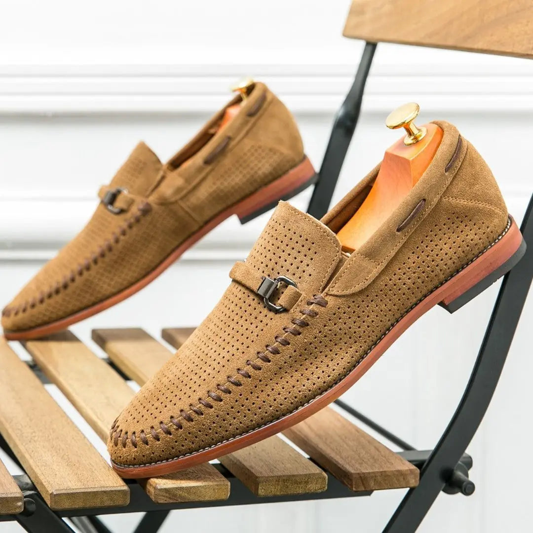 Classic suede slip-on loafers for men | Giovanni -1