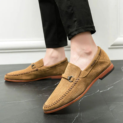 Classic suede slip-on loafers for men | Giovanni -4