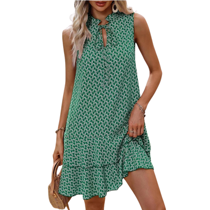 Bohemian printed strappy midi dress for women | Naomi -5