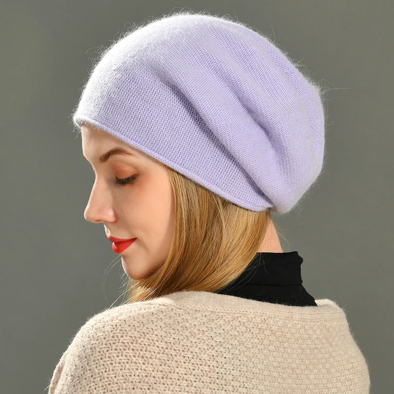 Soft cosy slouch cashmere beanie hat for women | Happyhead -9