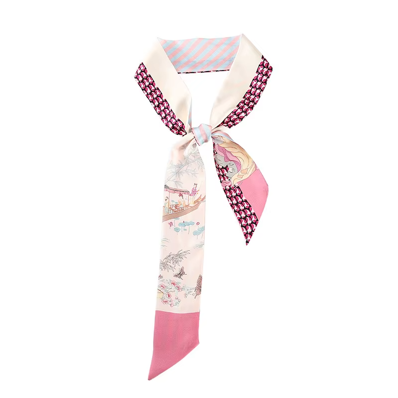 Organizing Equestrian silk scarf bag accessory for women