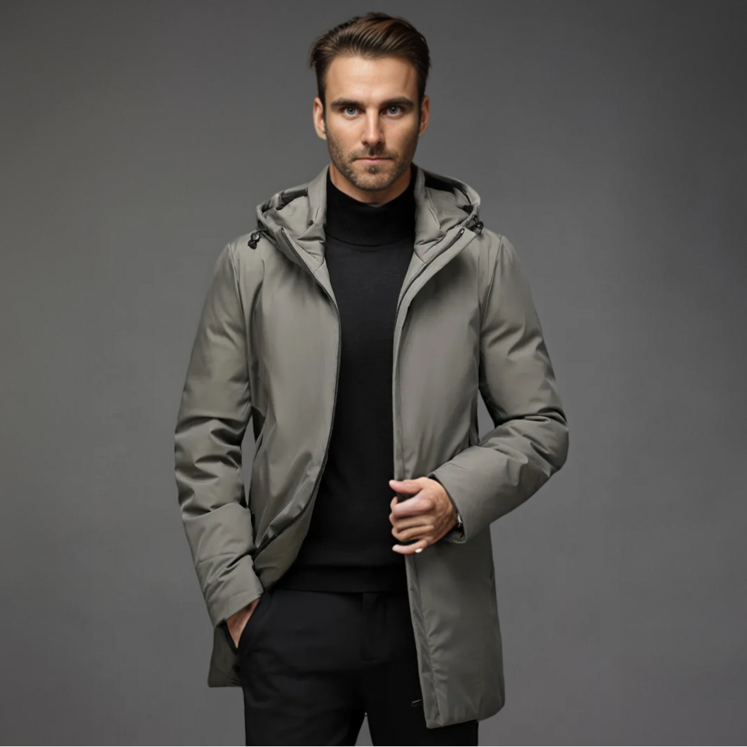 Styled Warm hooded winter parka for men | Mario